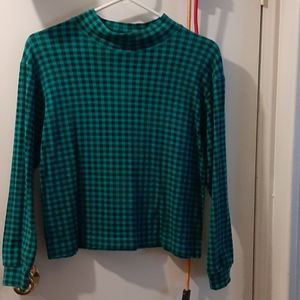 COPY - Dark mint green with black squares top